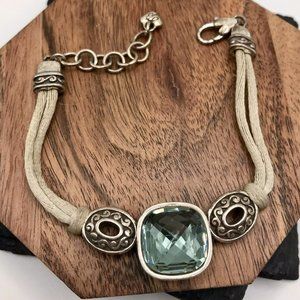 Brighton Silver and Cream Bracelet